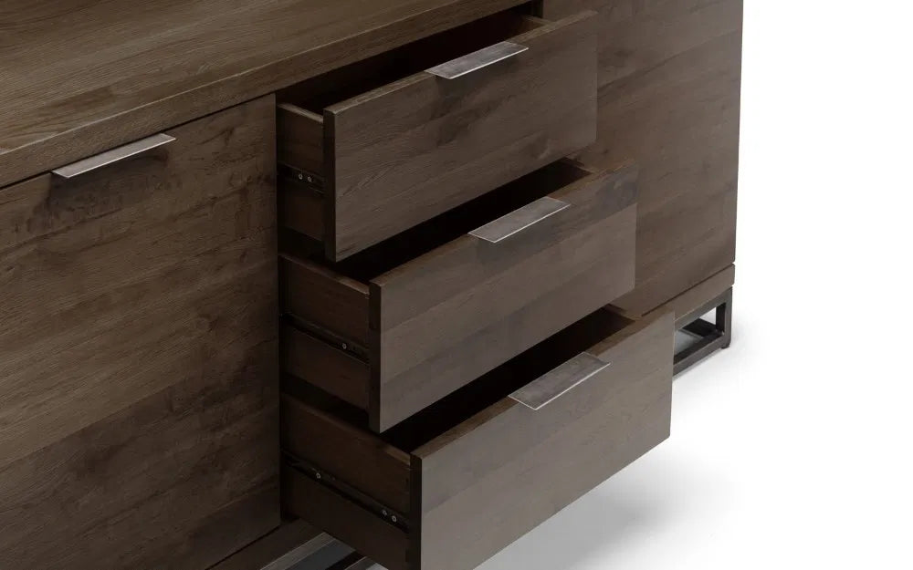 Alberta Dark Oak Wood Sideboard